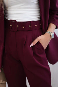 Elegant set of blazer and trousers 80172K / – Maroon цвет / color | Lexline Fashion