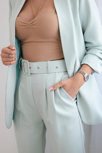 Elegant set of blazer and trousers 80172K / – Mint || Light цвет / color | Lexline Fashion