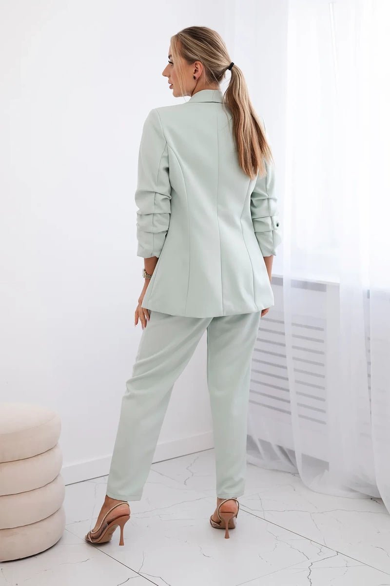 Elegant set of blazer and trousers 80172K / – Mint || Light цвет / color | Lexline Fashion