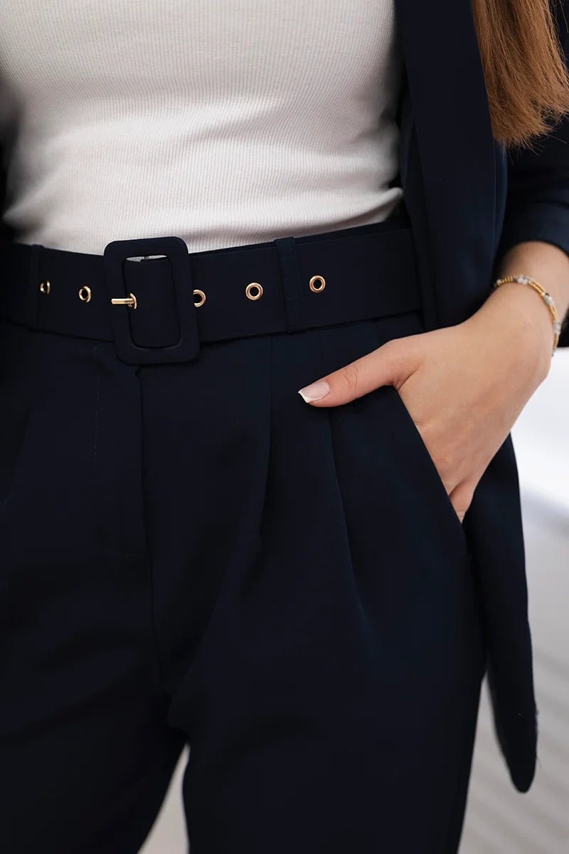 Elegant set of blazer and trousers 80172K / – Navy blue цвет / color | Lexline Fashion