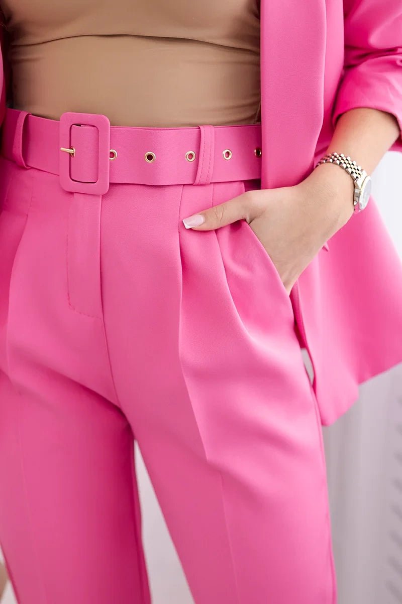 Elegant set of blazer and trousers 80172K / – Pink цвет / color | Lexline Fashion