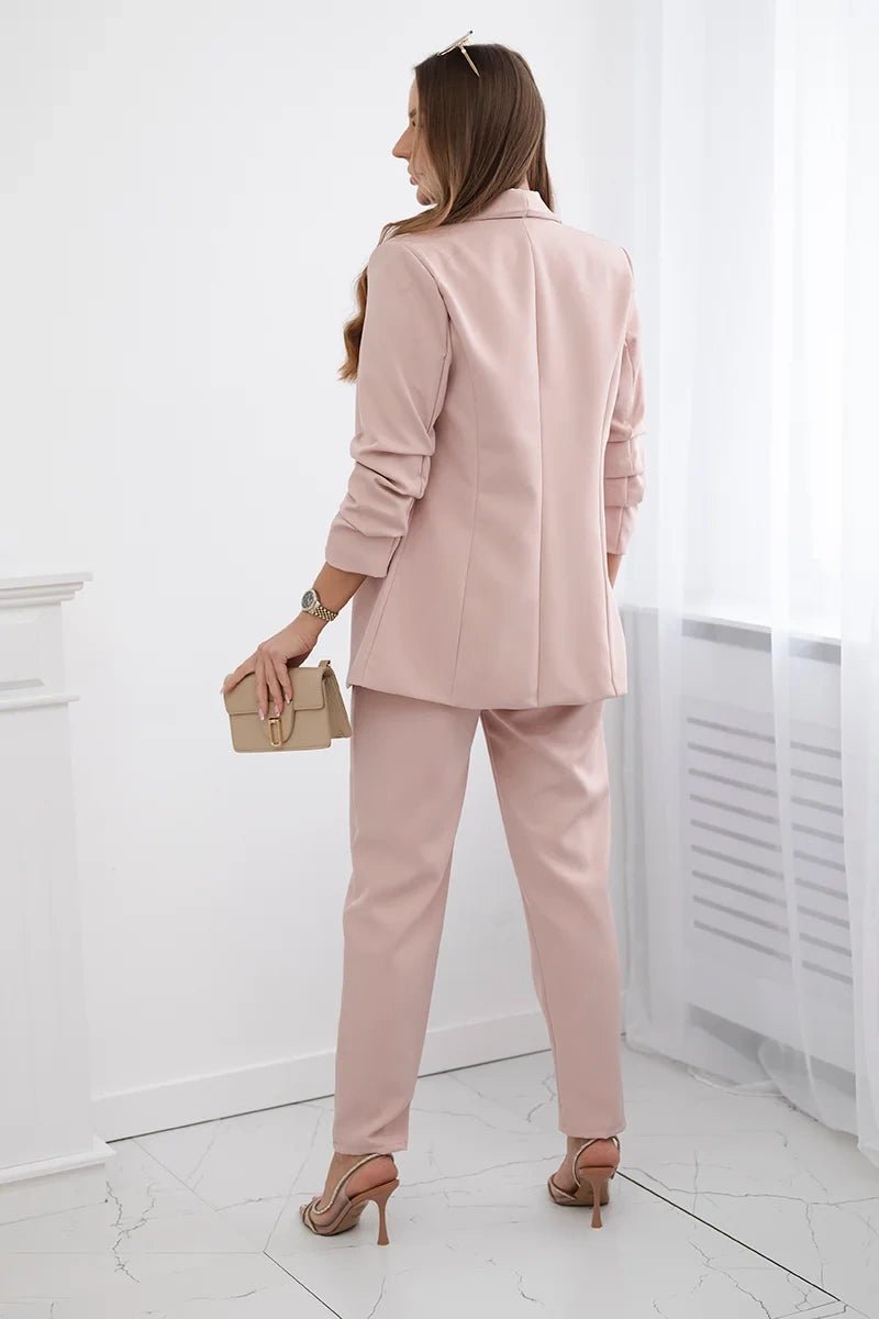Elegant set of blazer and trousers 80172K / – Powder цвет / color | Lexline Fashion