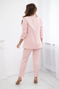 Elegant set of blazer and trousers 80172K / – Powder || Light цвет / color | Lexline Fashion