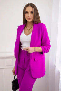 Elegant set of blazer and trousers 80172K / – Purple цвет / color | Lexline Fashion