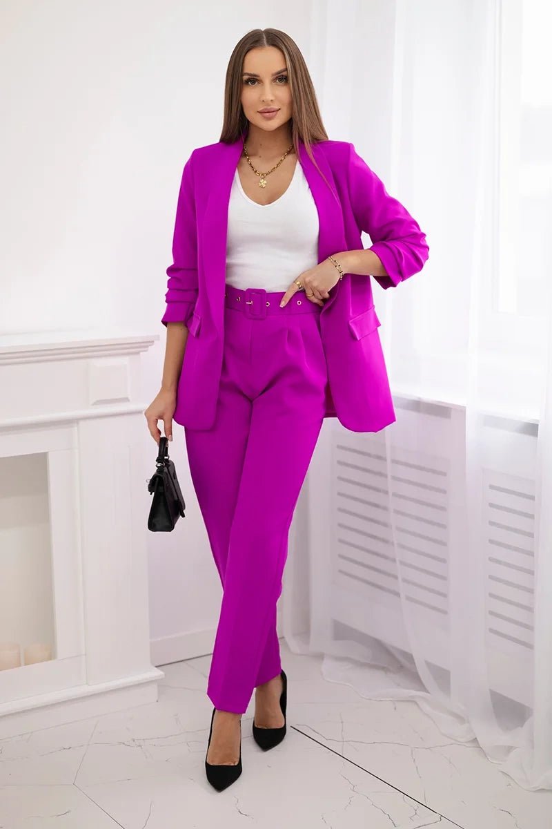 Elegant set of blazer and trousers 80172K / – Purple цвет / color | Lexline Fashion