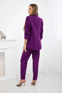 Elegant set of blazer and trousers 80172K / – Purple || Dark цвет / color | Lexline Fashion