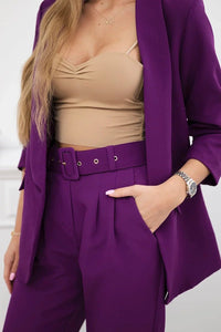 Elegant set of blazer and trousers 80172K / – Purple || Dark цвет / color | Lexline Fashion