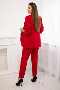 Elegant set of blazer and trousers 80172K / – Red цвет / color | Lexline Fashion