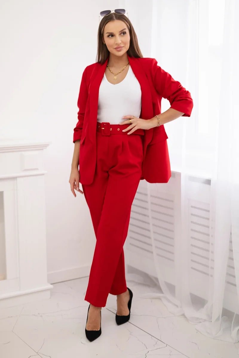 Elegant set of blazer and trousers 80172K / – Red цвет / color | Lexline Fashion