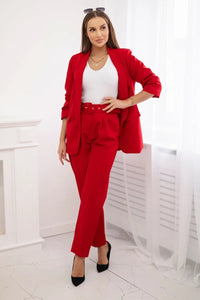 Elegant set of blazer and trousers 80172K / – Red цвет / color | Lexline Fashion