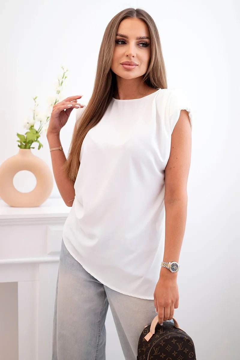 Elegant women's blouse ART6085 / – Ecru цвет / color | Lexline Fashion