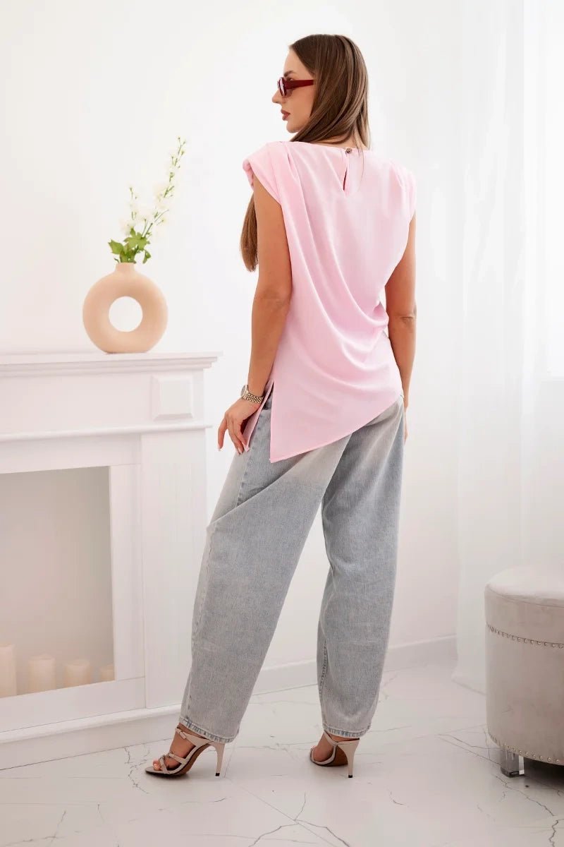 Elegant women's blouse ART6085 / – Light Pink цвет / color | Lexline Fashion