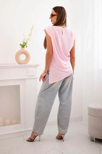 Elegant women's blouse ART6085 / – Light Pink цвет / color | Lexline Fashion