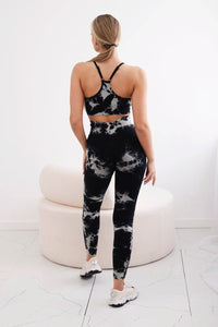 Fitness set top with adjustable straps + leggings 82376 / – Black цвет / color | Lexline Fashion