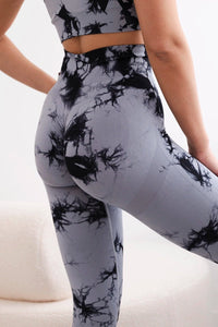 Fitness set top with adjustable straps + leggings 82376 / – Gray цвет / color | Lexline Fashion