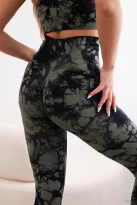 Fitness set top with adjustable straps + leggings 82376 / – Khaki цвет / color | Lexline Fashion