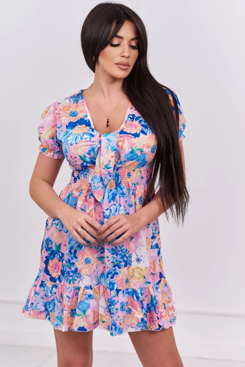 Floral dress 9267 / – Blue cornflower цвет / color | Lexline Fashion
