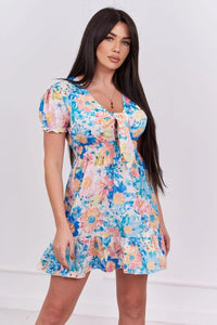 Floral dress 9267 / – Ecru цвет / color | Lexline Fashion