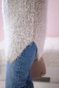 Fluffy sweater IT - 57 / – Beige цвет / color | Lexline Fashion