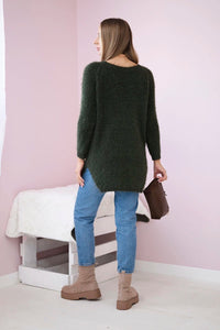 Fluffy sweater IT - 57 / – Khaki цвет / color | Lexline Fashion