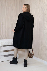 Hooded cardigan 24 - 34 / – Black цвет / color | Lexline Fashion