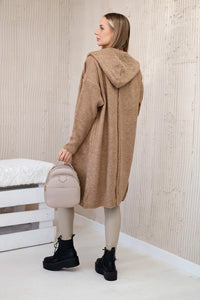 Hooded cardigan 24 - 34 / – Camel цвет / color | Lexline Fashion