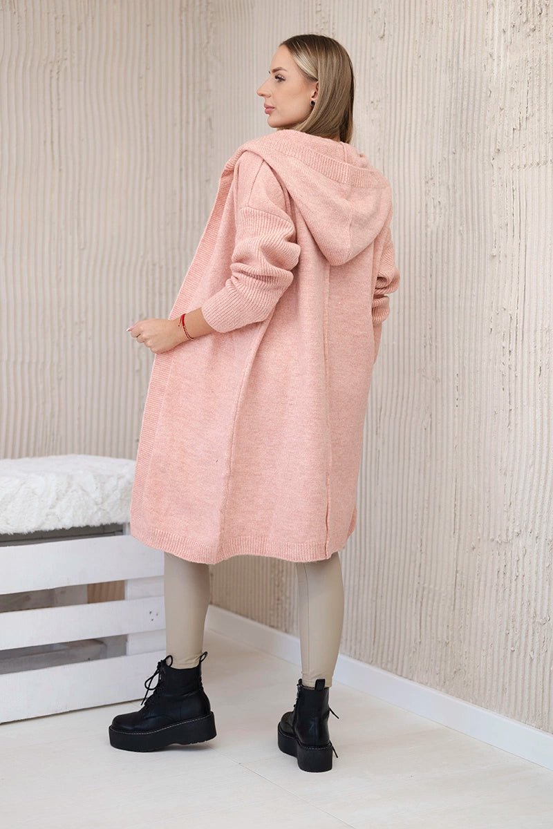 Hooded cardigan 24 - 34 / – Dark || Powder цвет / color | Lexline Fashion