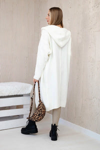 Hooded cardigan 24 - 34 / – Ecru цвет / color | Lexline Fashion