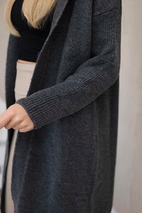 Hooded cardigan 24 - 34 / – Graphite цвет / color | Lexline Fashion