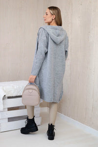 Hooded cardigan 24 - 34 / – Gray цвет / color | Lexline Fashion