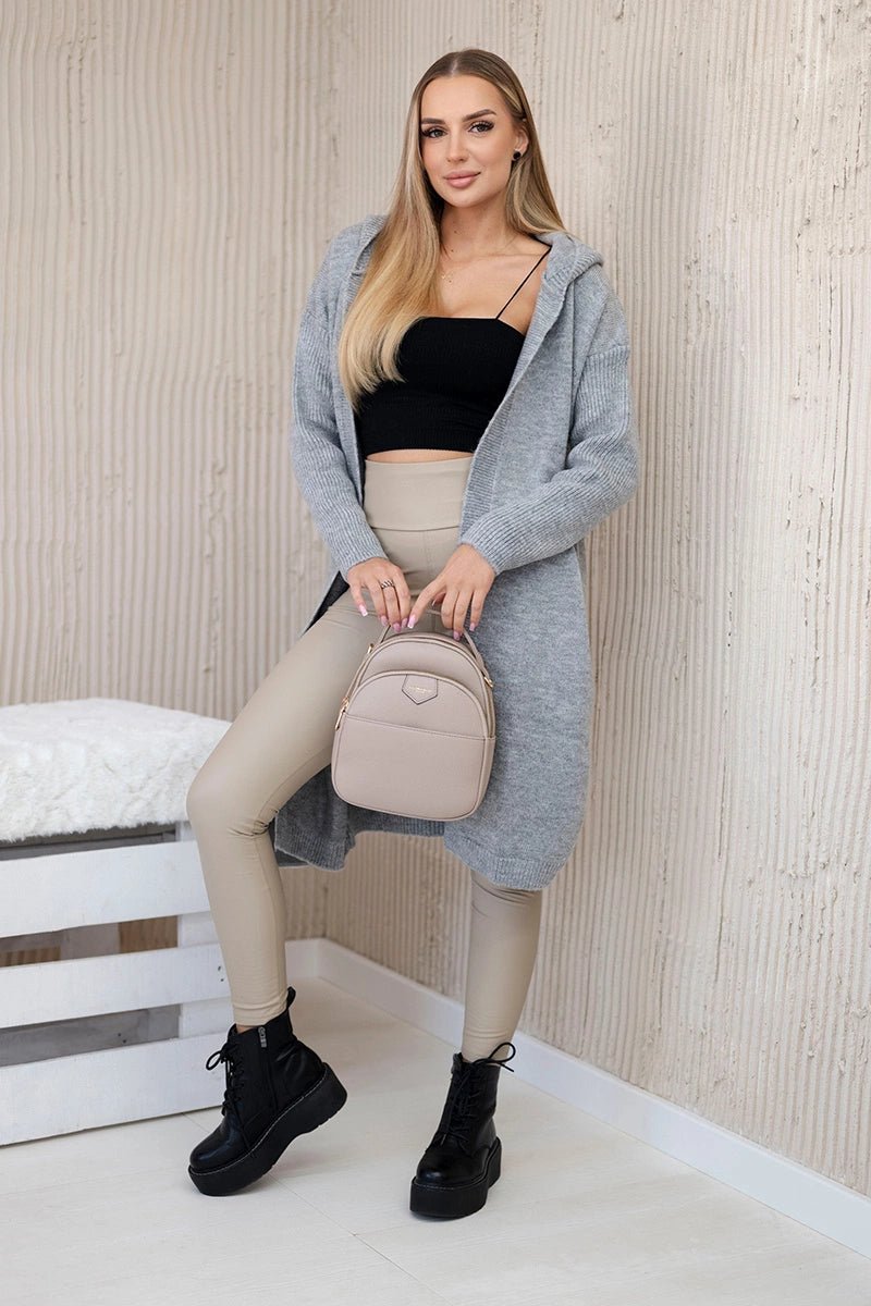 Hooded cardigan 24 - 34 / – Gray цвет / color | Lexline Fashion
