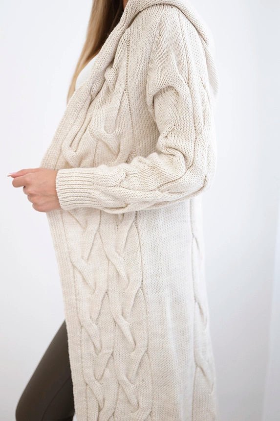 Hooded cardigan IT - 45 / – Beige цвет / color | Lexline Fashion