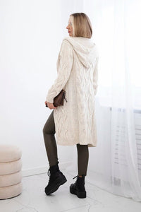 Hooded cardigan IT - 45 / – Beige цвет / color | Lexline Fashion