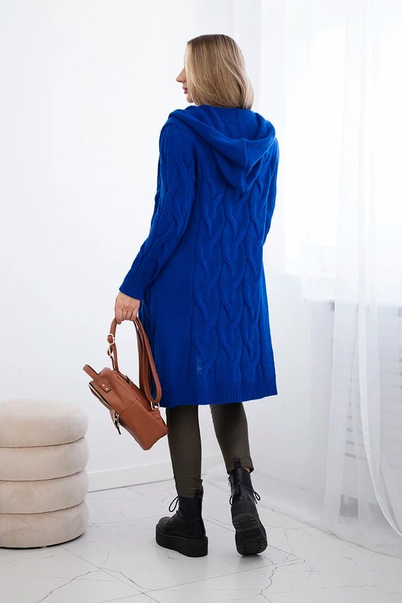 Hooded cardigan IT - 45 / – Blue cornflower цвет / color | Lexline Fashion