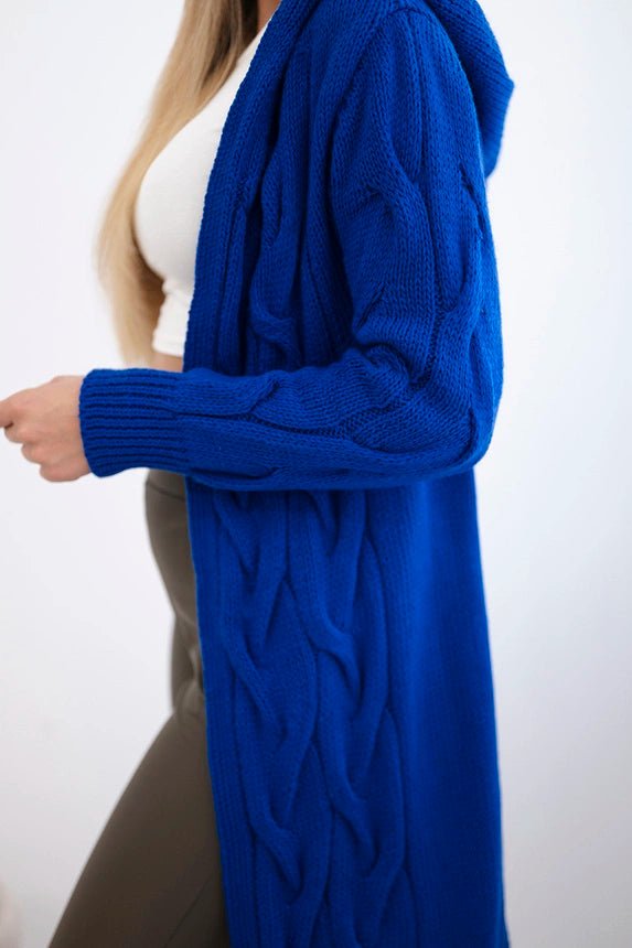 Hooded cardigan IT - 45 / – Blue cornflower цвет / color | Lexline Fashion