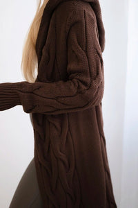 Hooded cardigan IT - 45 / – Brown цвет / color | Lexline Fashion