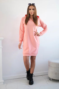 Hooded dress 67292 / – Apricot цвет / color | Lexline Fashion