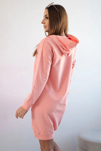 Hooded dress 67292 / – Apricot цвет / color | Lexline Fashion