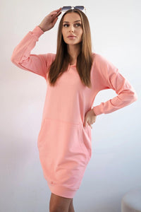 Hooded dress 67292 / – Apricot цвет / color | Lexline Fashion