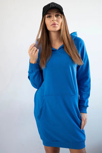 Hooded dress 67292 / – Blue cornflower цвет / color | Lexline Fashion