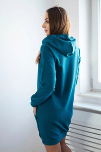 Hooded dress 67292 / – Marine цвет / color | Lexline Fashion