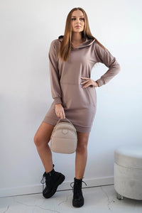 Hooded dress 67292 / – Mocca цвет / color | Lexline Fashion