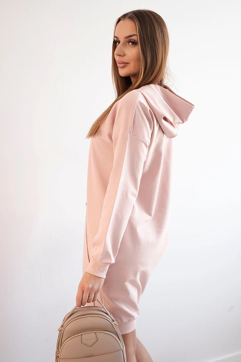 Hooded dress 67292 / – Powder цвет / color | Lexline Fashion