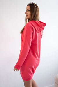 Hooded dress 67292 / – Raspberry цвет / color | Lexline Fashion