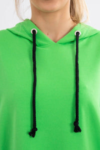 Hooded dress 9350 / – Green || Light цвет / color | Lexline Fashion