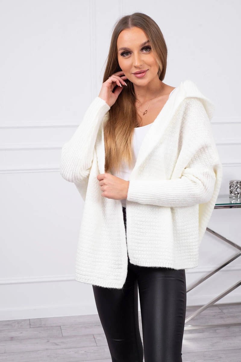 Hooded sweater 2019 - 16 / – Ecru цвет / color | Lexline Fashion