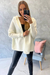 Hooded sweater 2019 - 16 / – Ecru цвет / color | Lexline Fashion