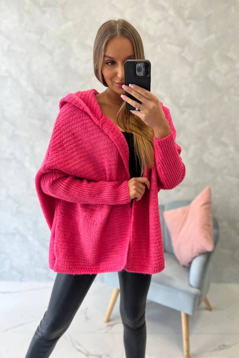 Hooded sweater 2019 - 16 / – Fuchsia цвет / color | Lexline Fashion