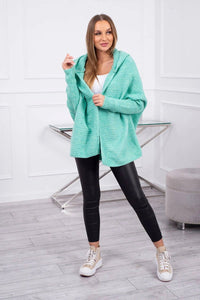 Hooded sweater 2019 - 16 / – Green || Light цвет / color | Lexline Fashion