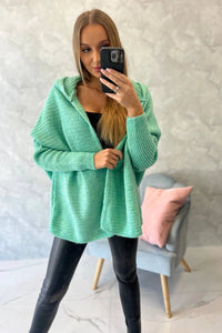 Hooded sweater 2019 - 16 / – Green || Light цвет / color | Lexline Fashion
